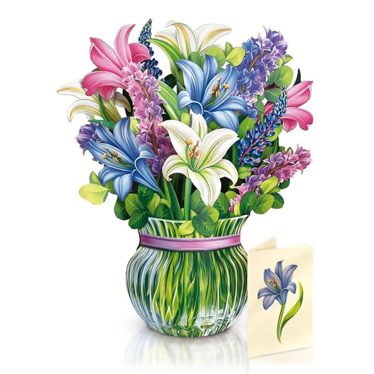 Lilies &amp; Lupines Pop-up Notecard