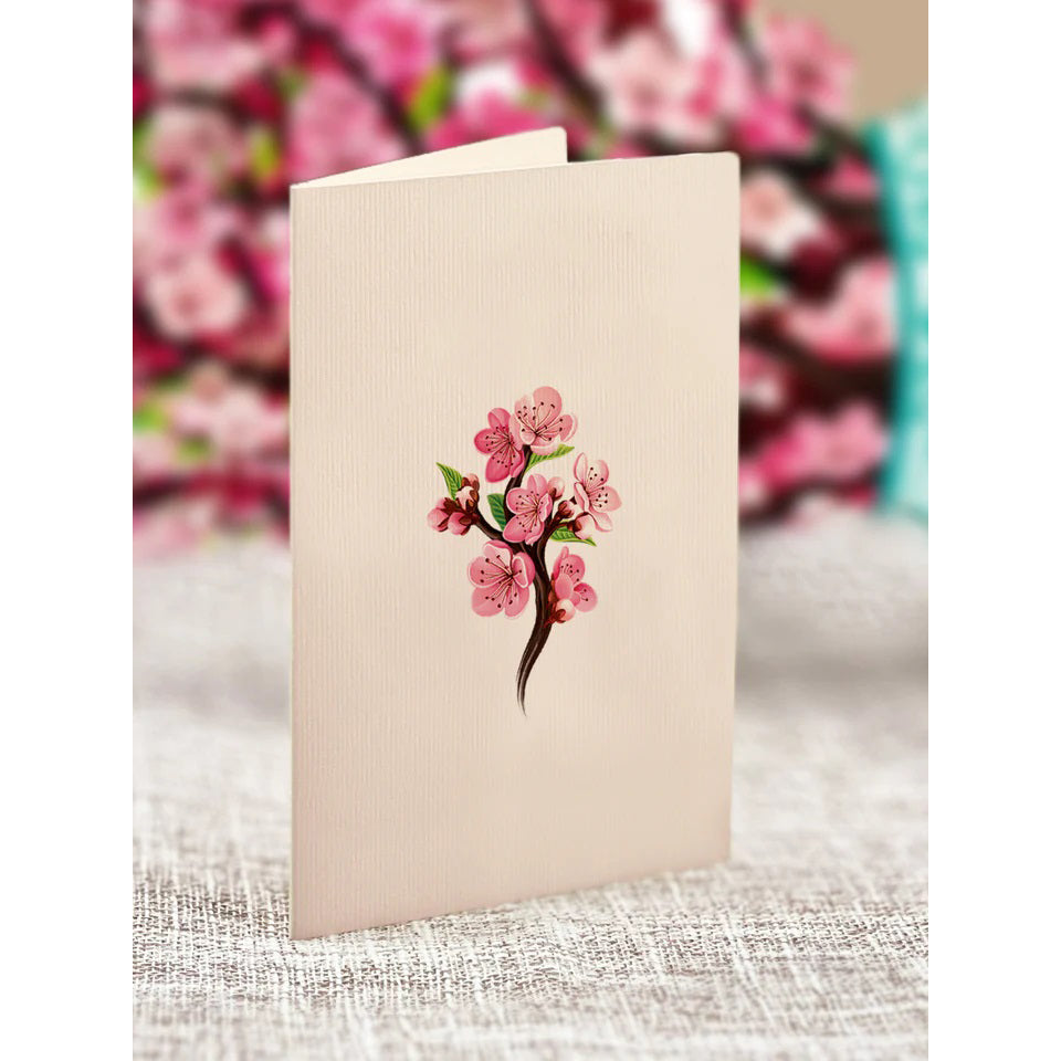 Mini Cherry Blossoms Pop-up Notecard