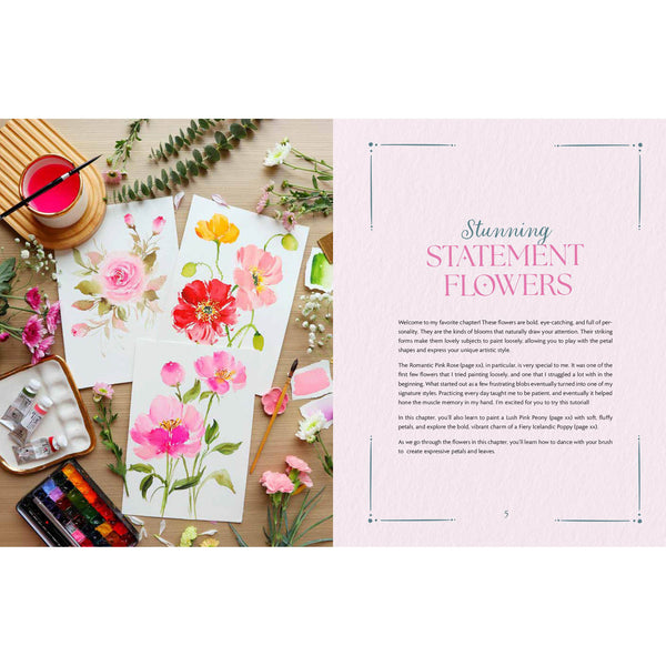 15-Minute Watercolor Florals: Create Exquisite Paintings with 30