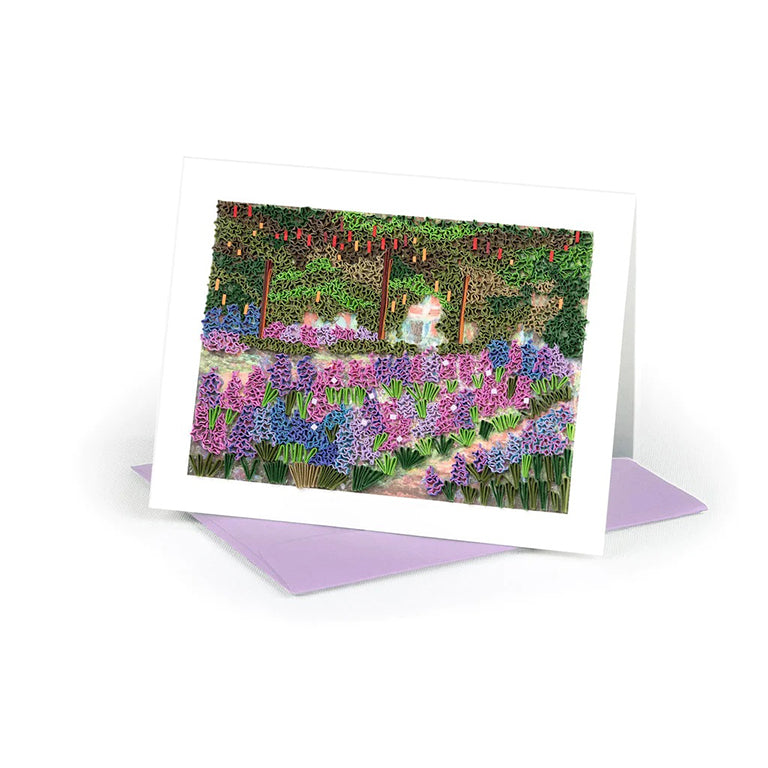Monet The Artist&#39;s Garden at Giverny Quilled Greeting Card