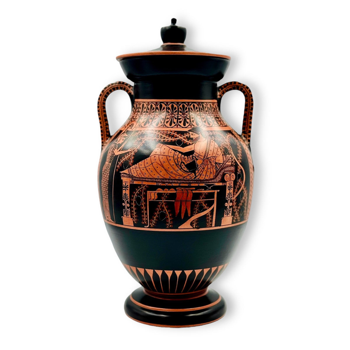 Greek Belly Amphora – Herakles Feasting