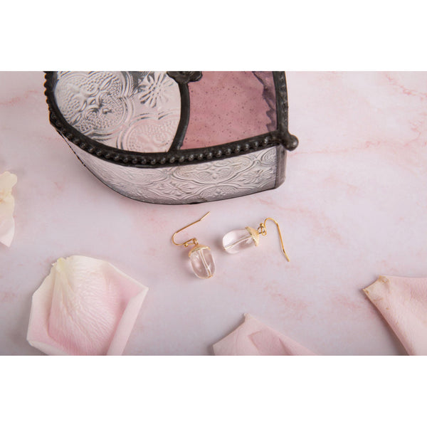 9ct rose quartz earrings 9ct rose quartz earrings
