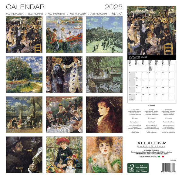 Wall Calendar 2025 Renoir Getty Museum Store