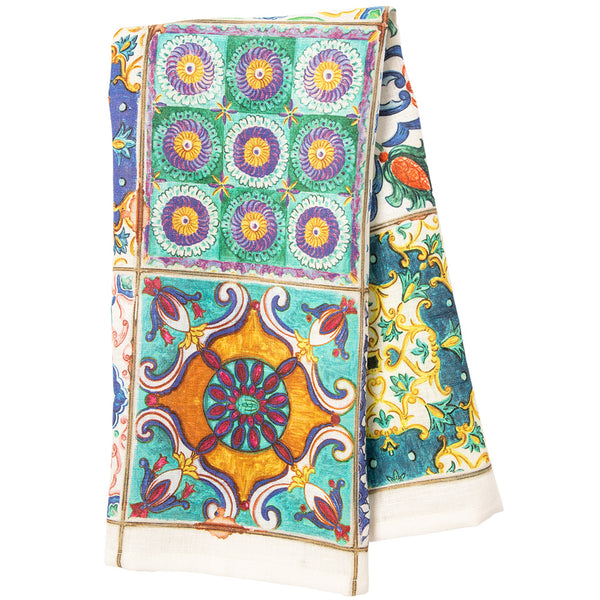 Italian Tile Tea Towel - Getty Museum Store