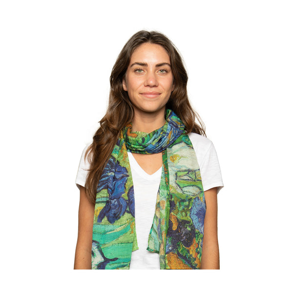 Van Gogh Irises Cotton Scarf - Getty Museum Store