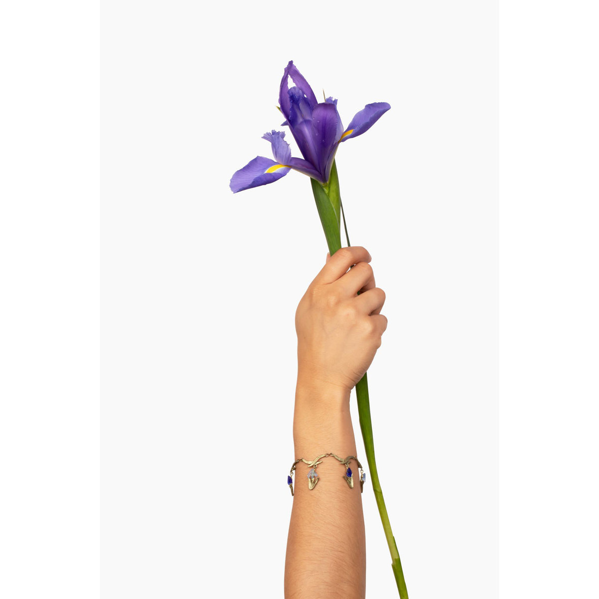 Irises Glass Charm Bracelet
