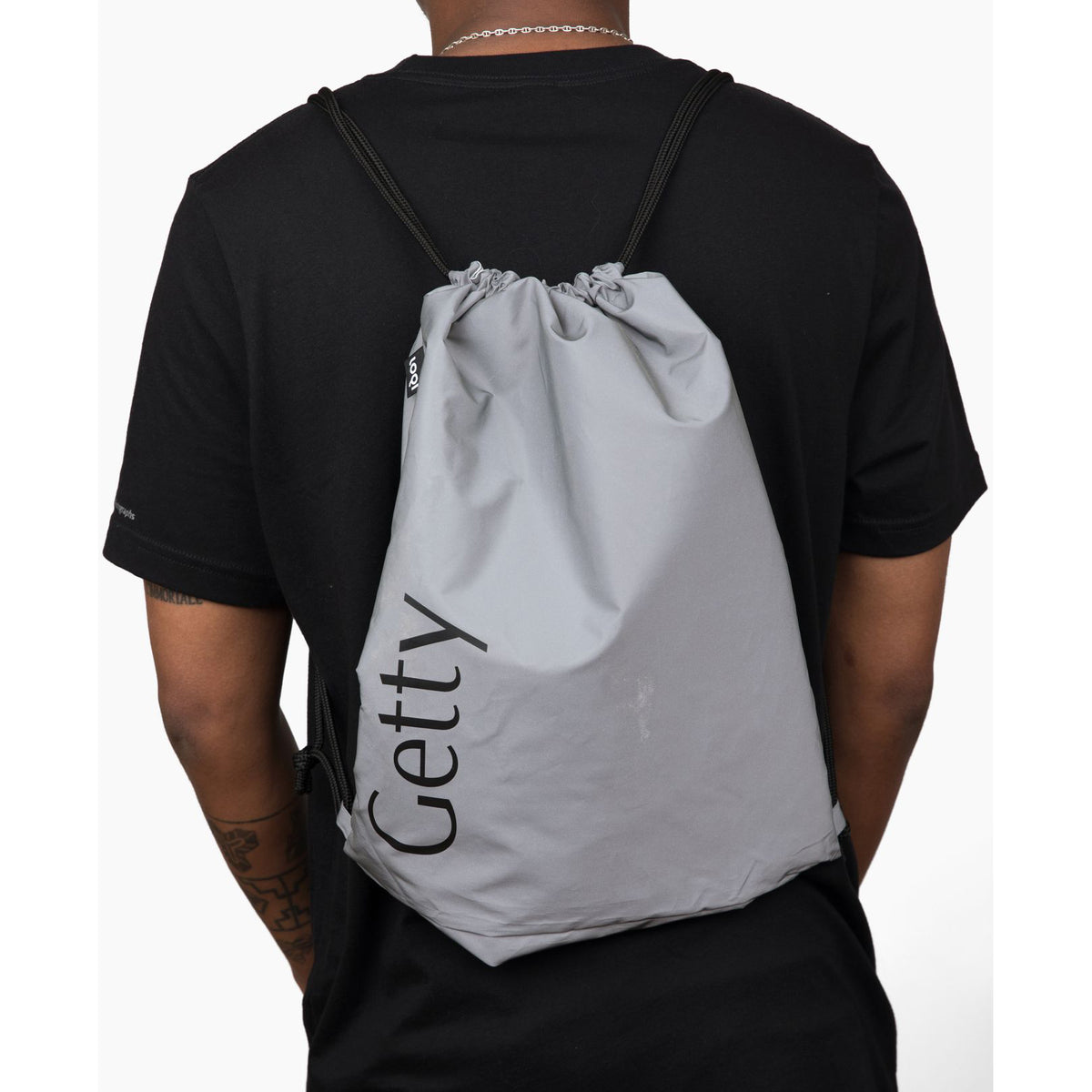 Getty Logo Reflective Reversible Tote Bag / Backpack