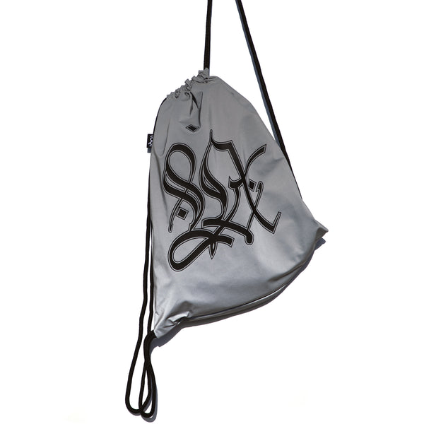 L.A. Graffiti Black Book Reflective Reversible Tote Bag / Backpack