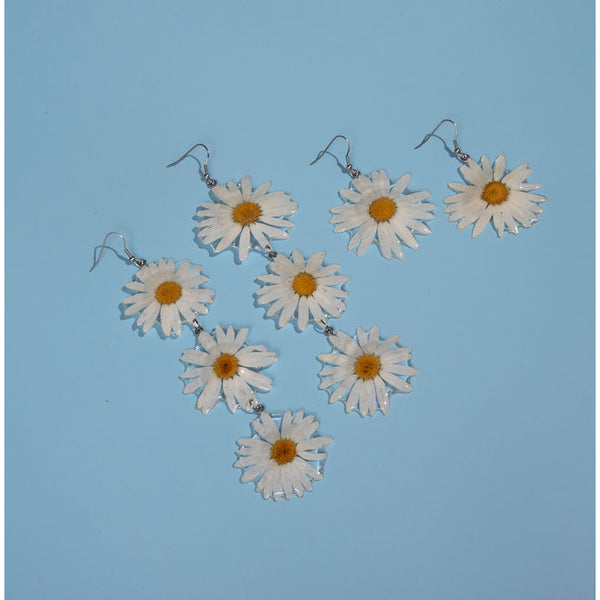 Pressed Daisy Statement Earrings - Getty Museum Store