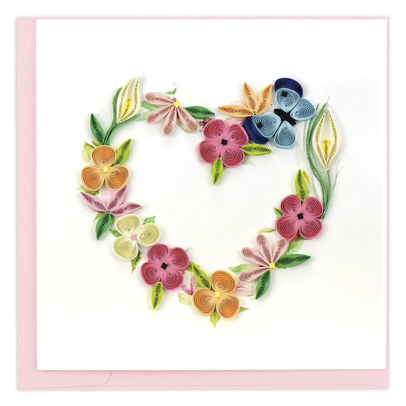 Quilled Card - Floral Heart