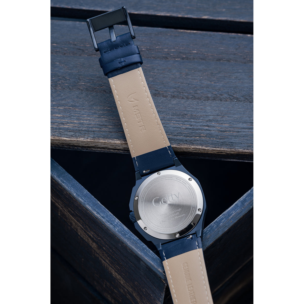 Van Gogh Irises Watch with Leather Band