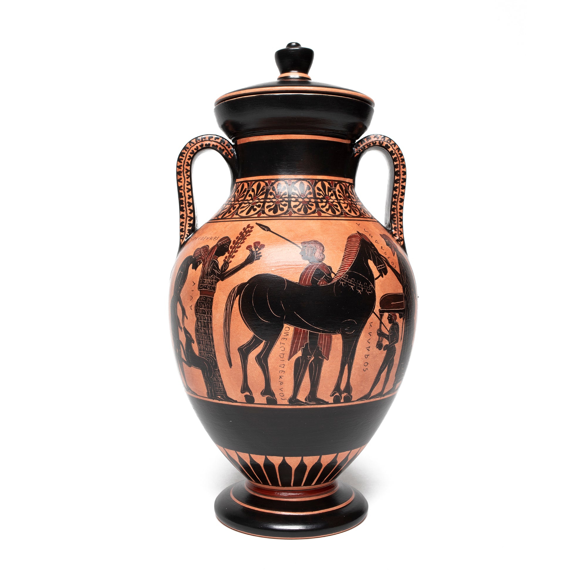 Greek Vase- Belly Amphora with Lid (8.5" H) | Getty Store