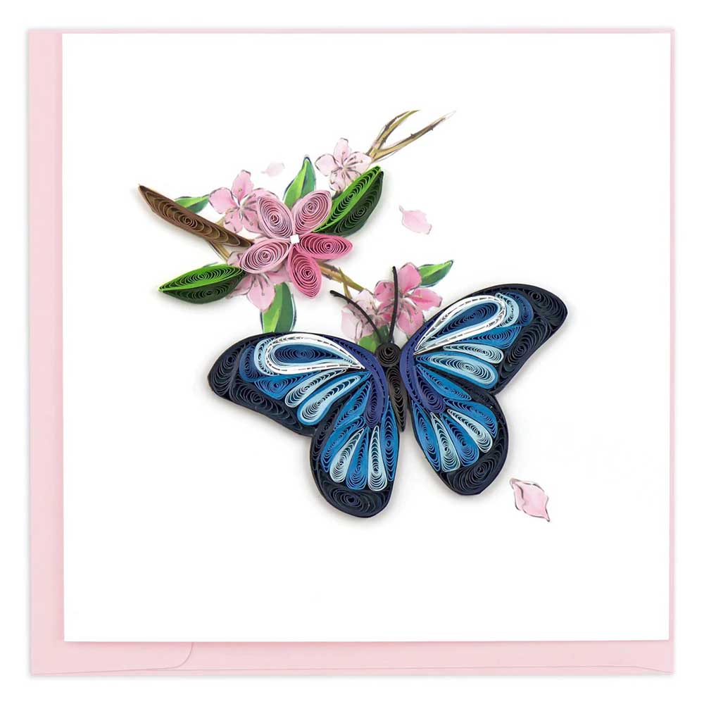 Quilled Card - Blue Butterfly