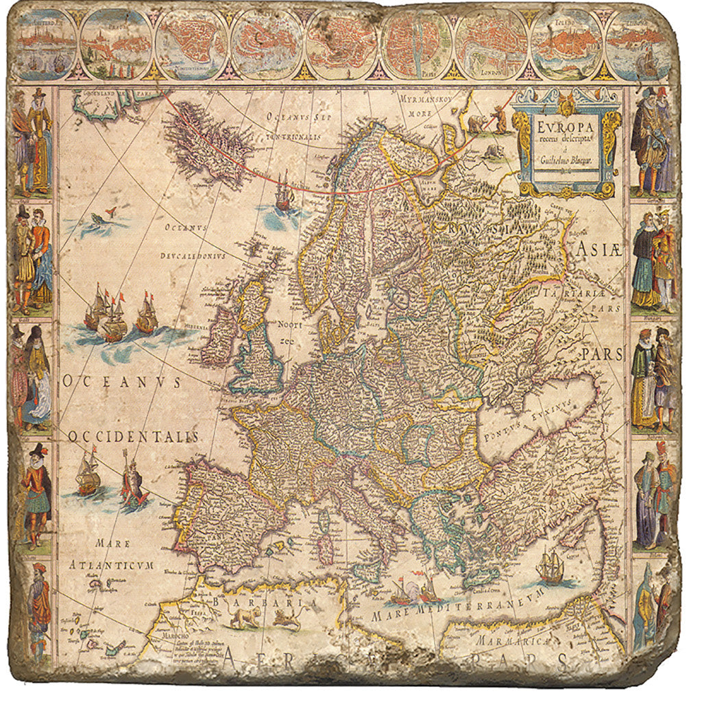 Vintage Map Coasters