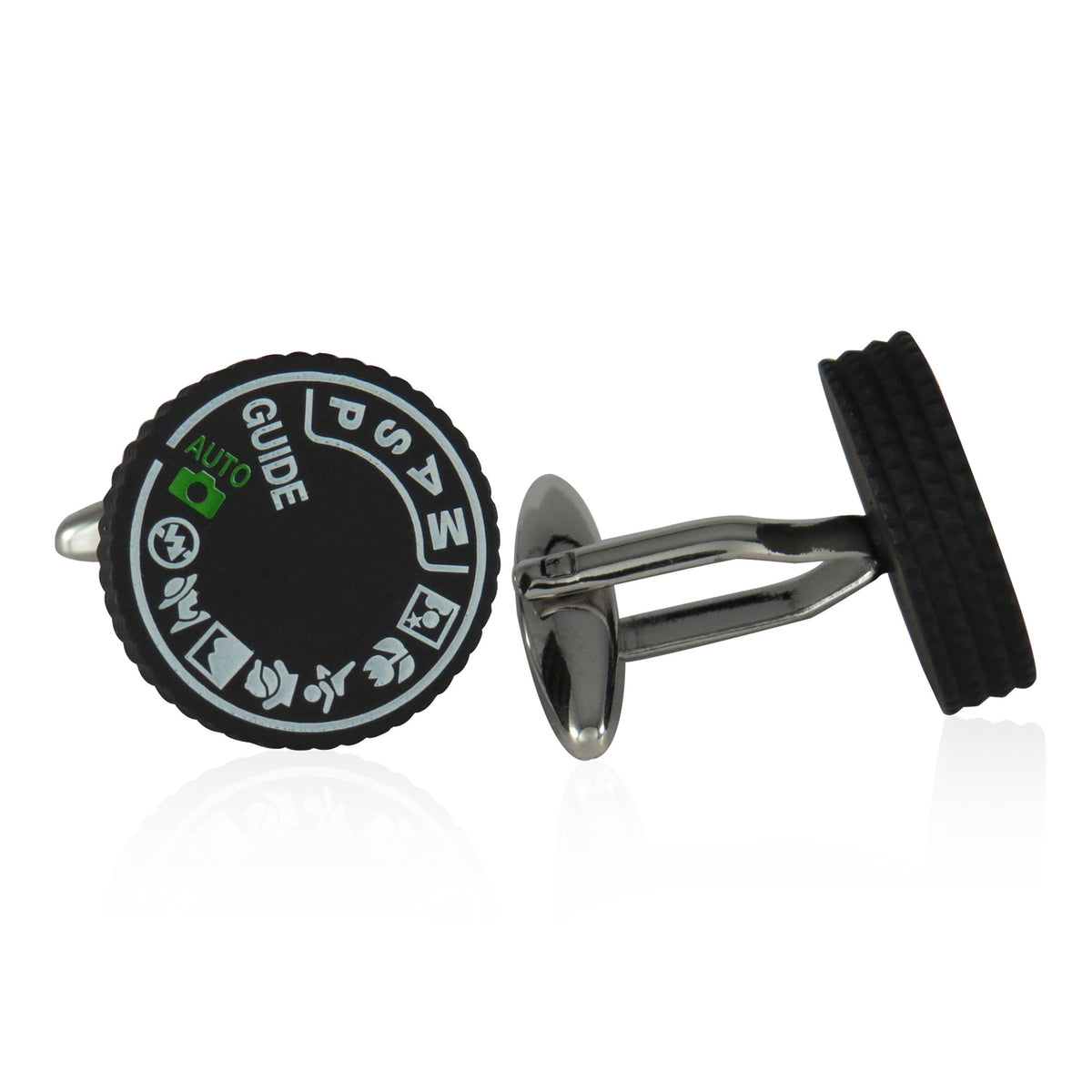 35MM Camera Dial Cuff Links- Side view | Getty Store