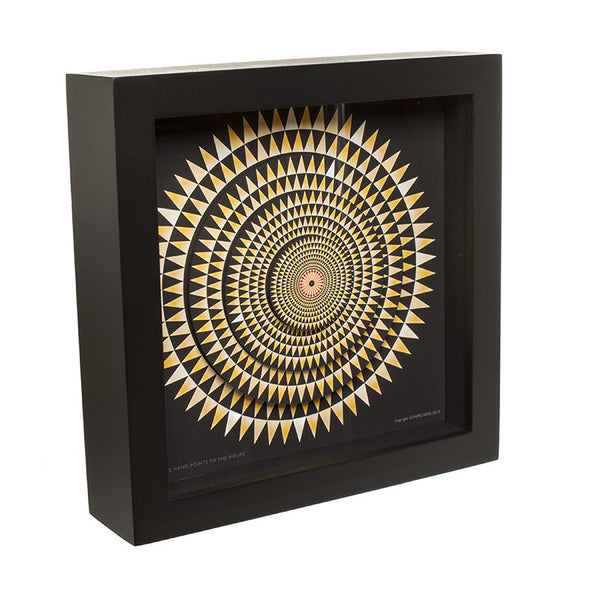 Ribbon Wall Clock 12In Gold