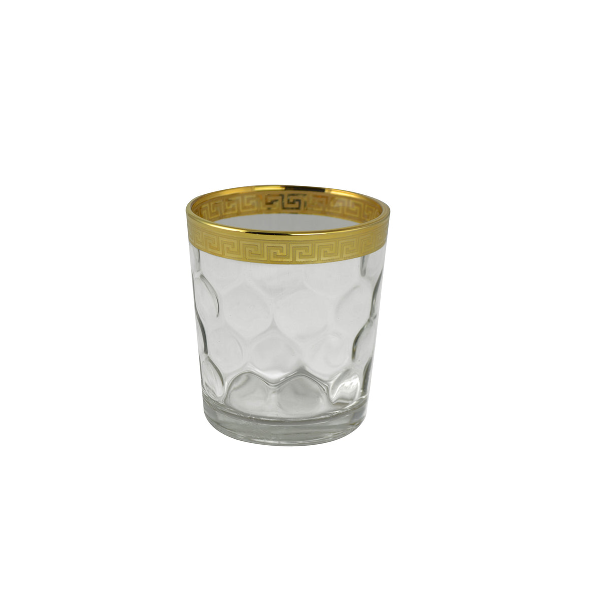 Double Old-Fashioned Glass - Greek Key Design