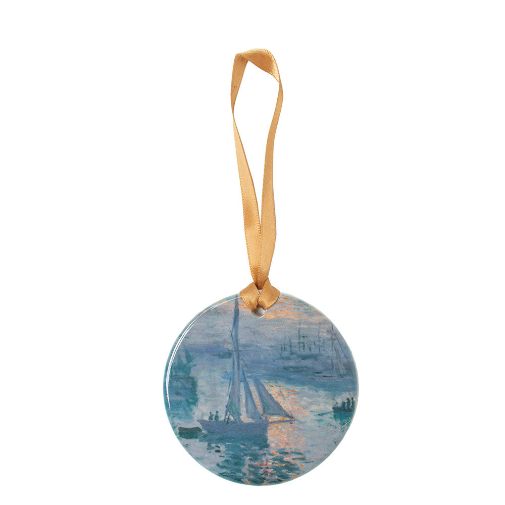 Porcelain Ornament - Claude Monet Sunrise (Marine)
