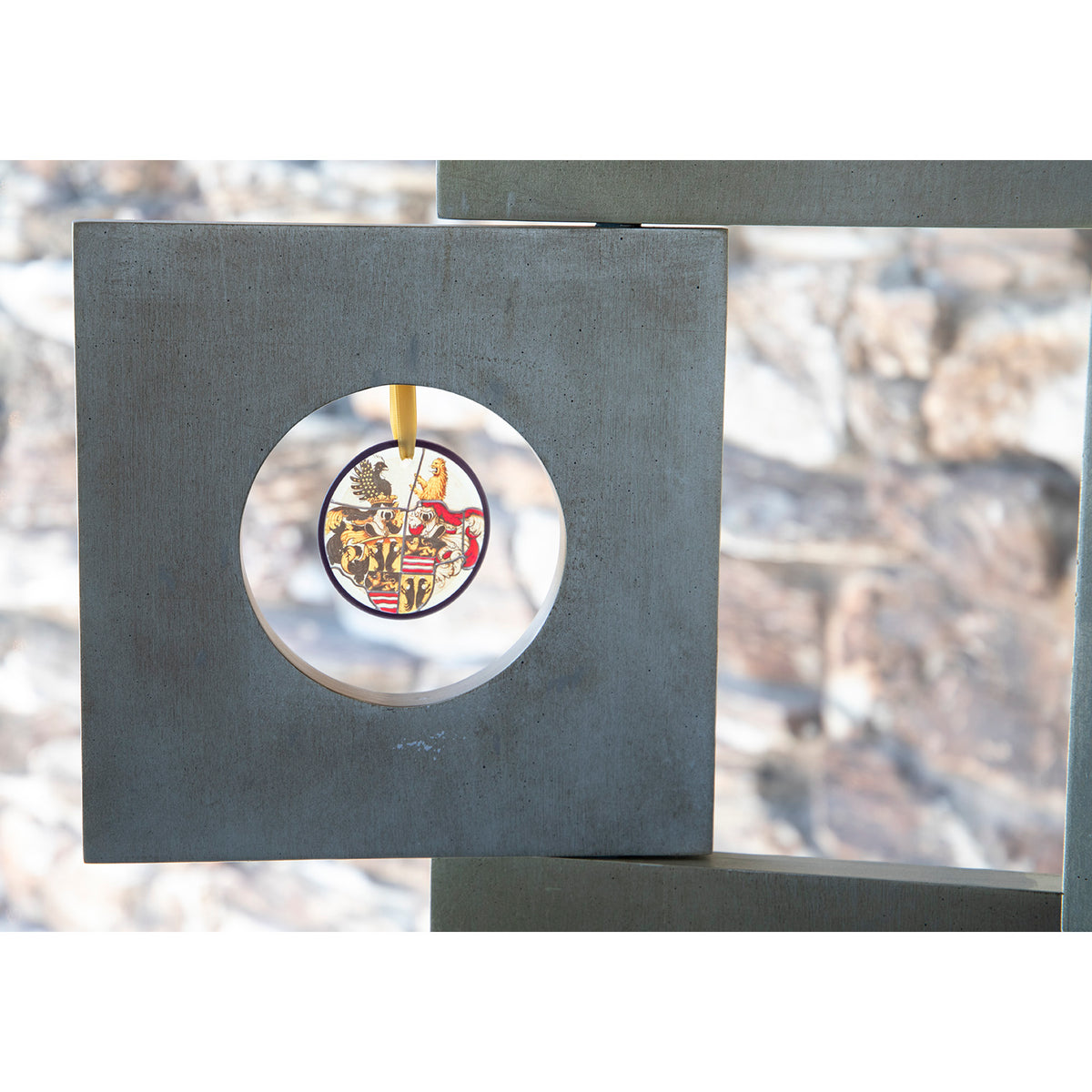 Heraldic Roundel Stained Glass Ornament