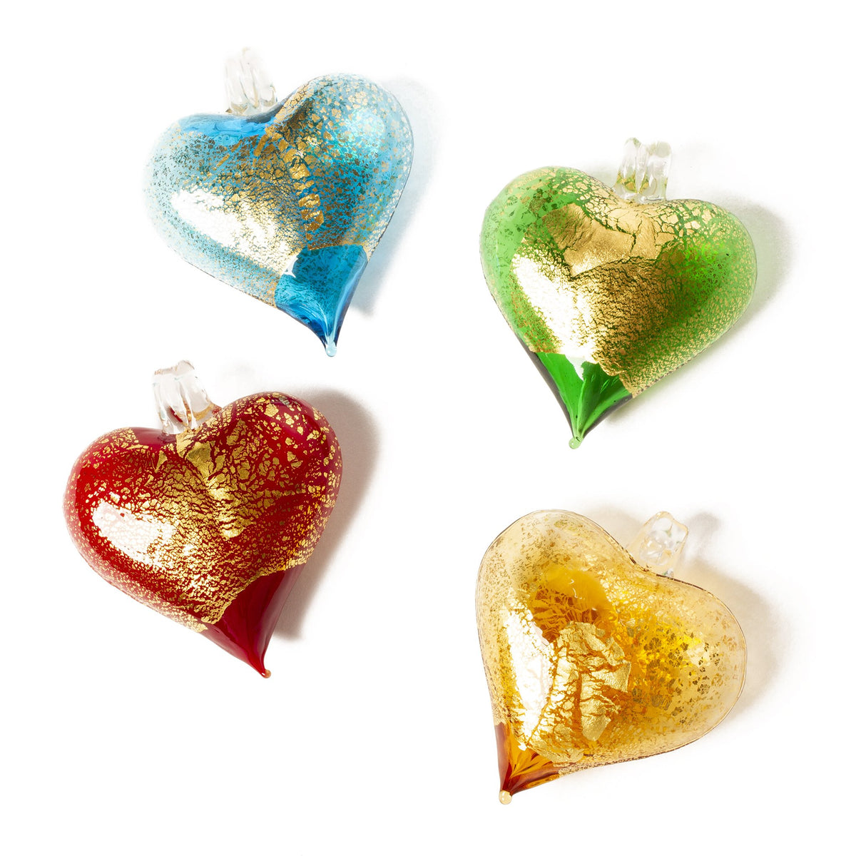 Handblown Murano Glass Heart Ornament