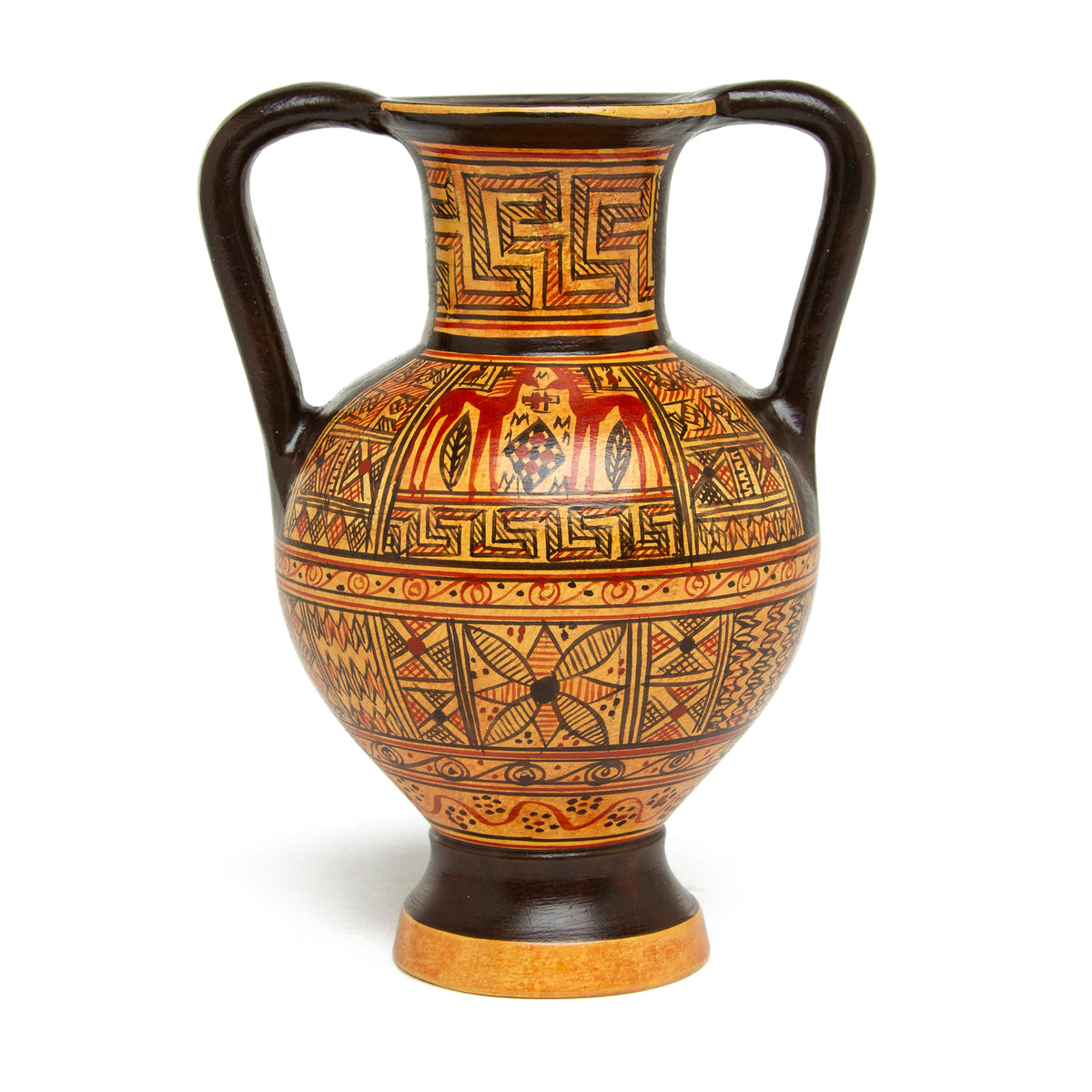 Mini Geometric Amphora Vase