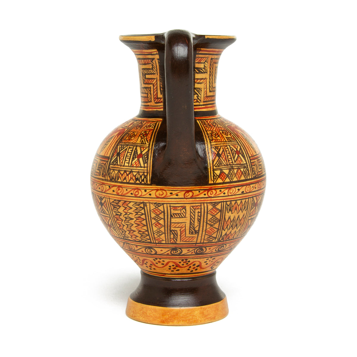 Mini Geometric Amphora Vase