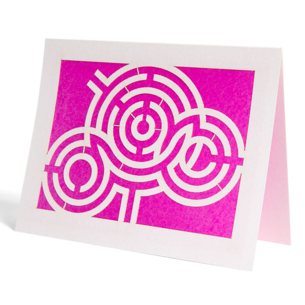 Getty Center Azalea Maze Laser Cut Notecard - Getty Museum Store