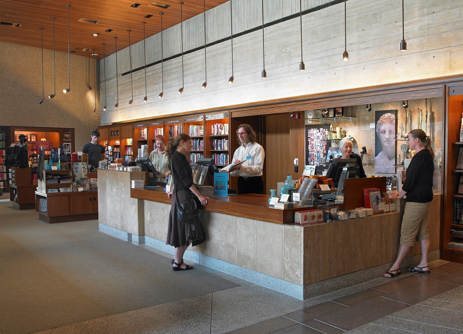 Interior of Getty Villa Museum Store