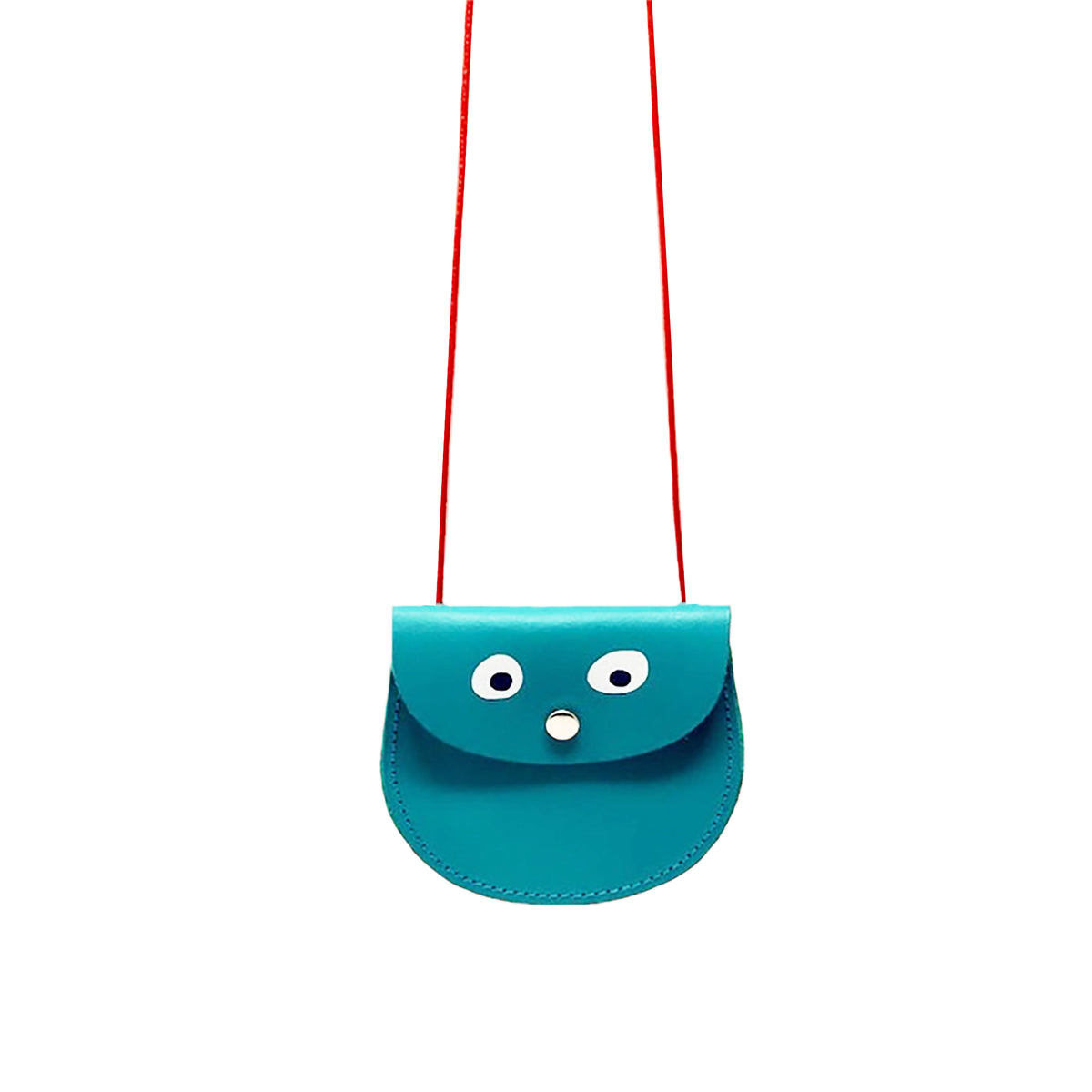 Googly Eye Mini String Purse - Turquoise