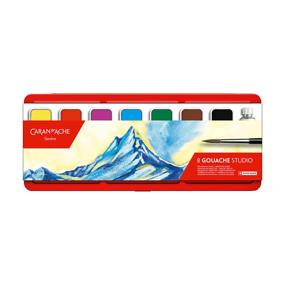 Box of 8 Color Tablets of Gouache Studio