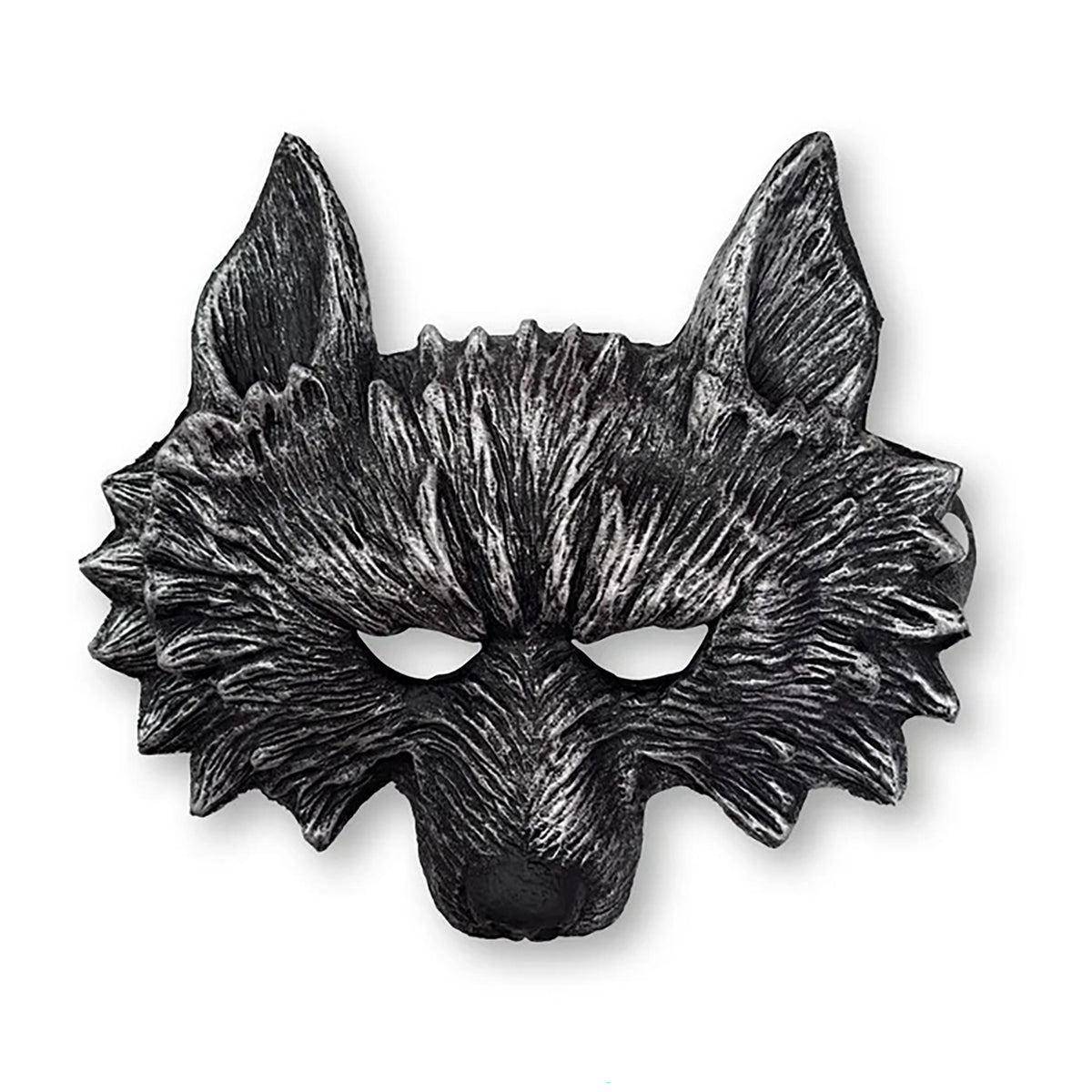 Wolf mask with detailed design on a white background