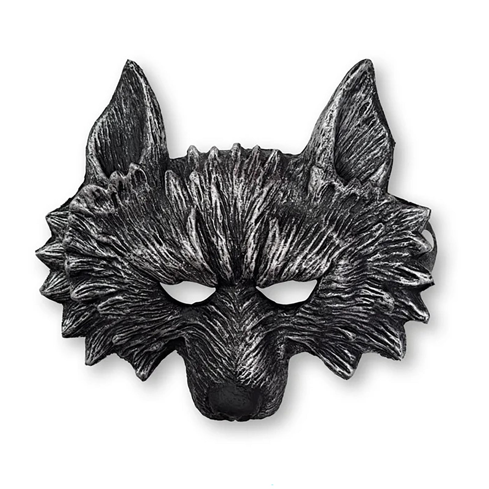 Wolf mask with detailed design on a white background