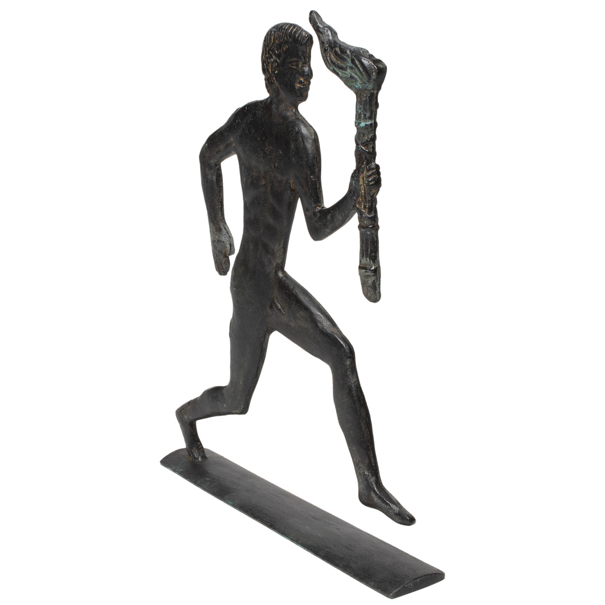 Bronze Torchbearer Figurine