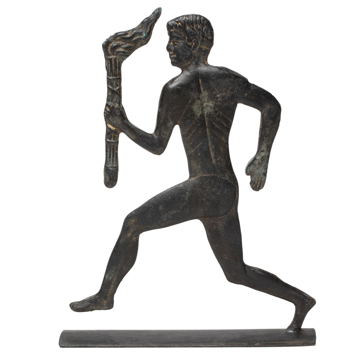 Bronze Torchbearer Figurine