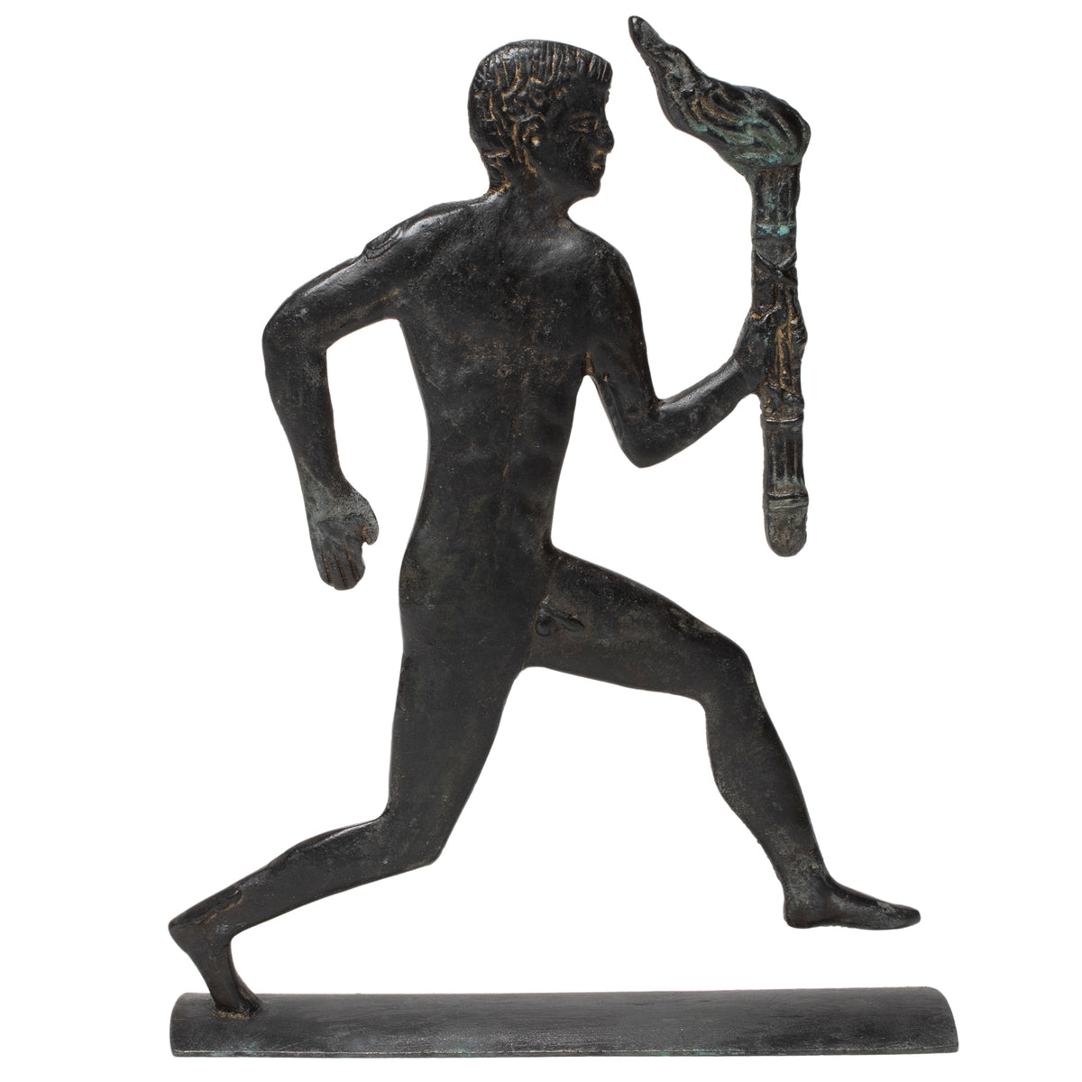 Bronze Torchbearer Figurine