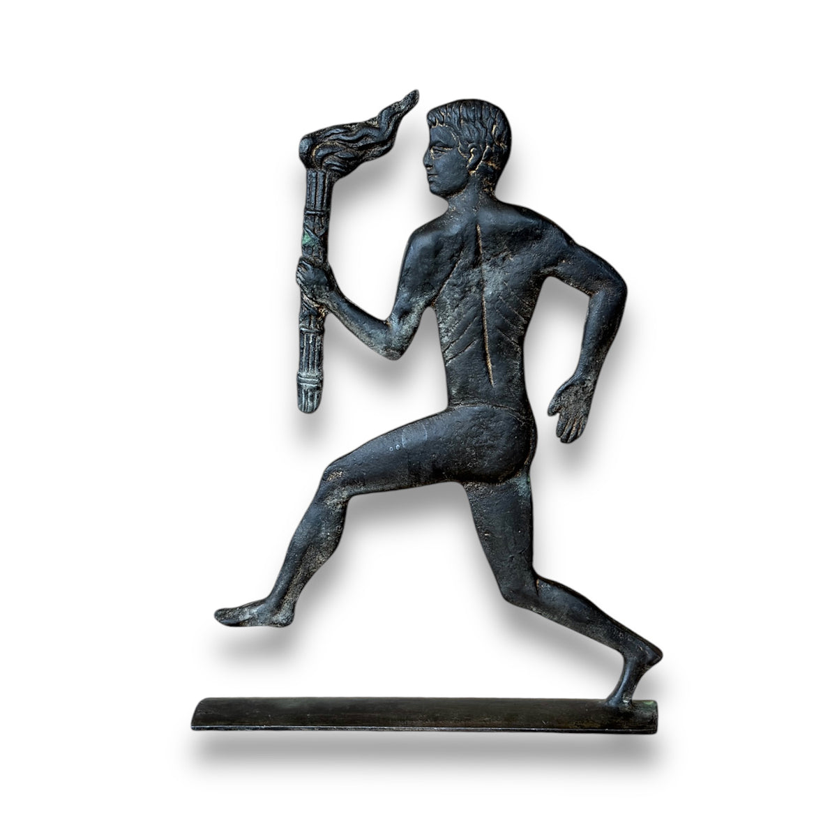 Bronze Torchbearer Figurine