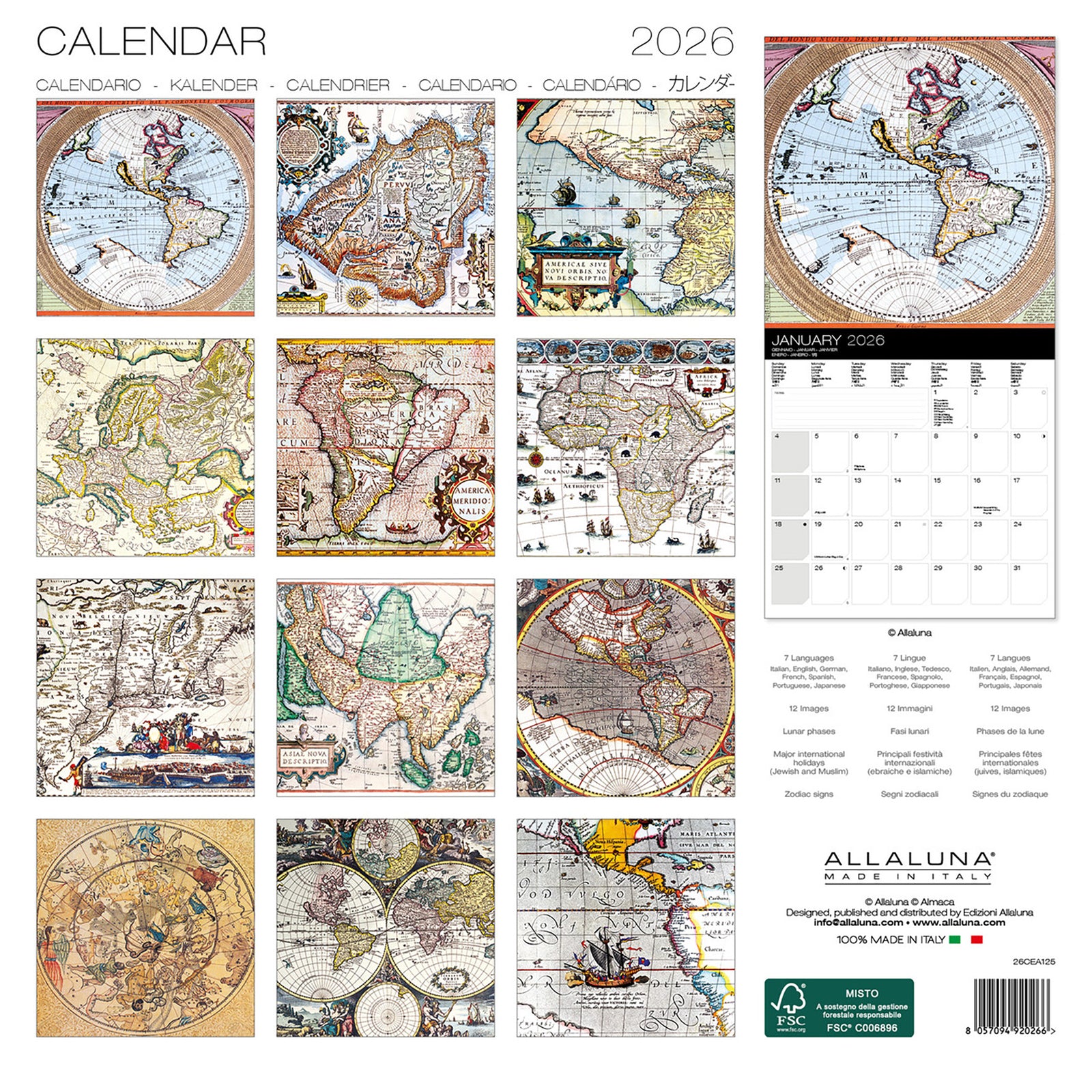 Antique map design with 'Antique Maps 2026' text