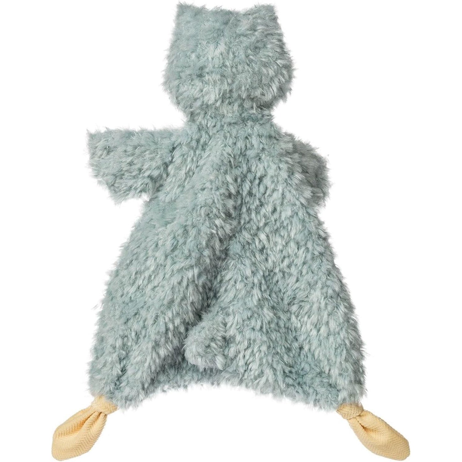 Plush owl toy with a soft texture on a white background