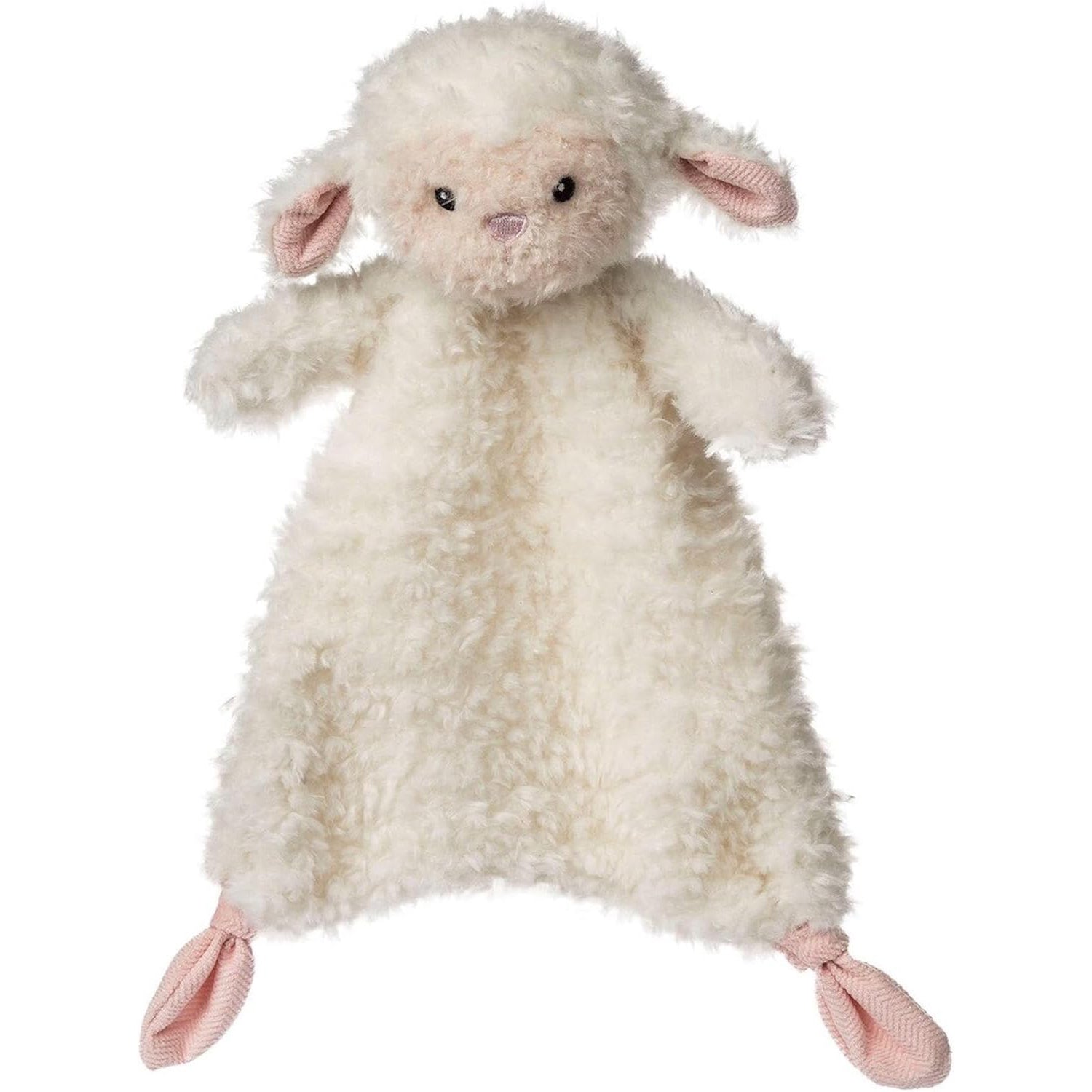 Plush toy lamb on a white background