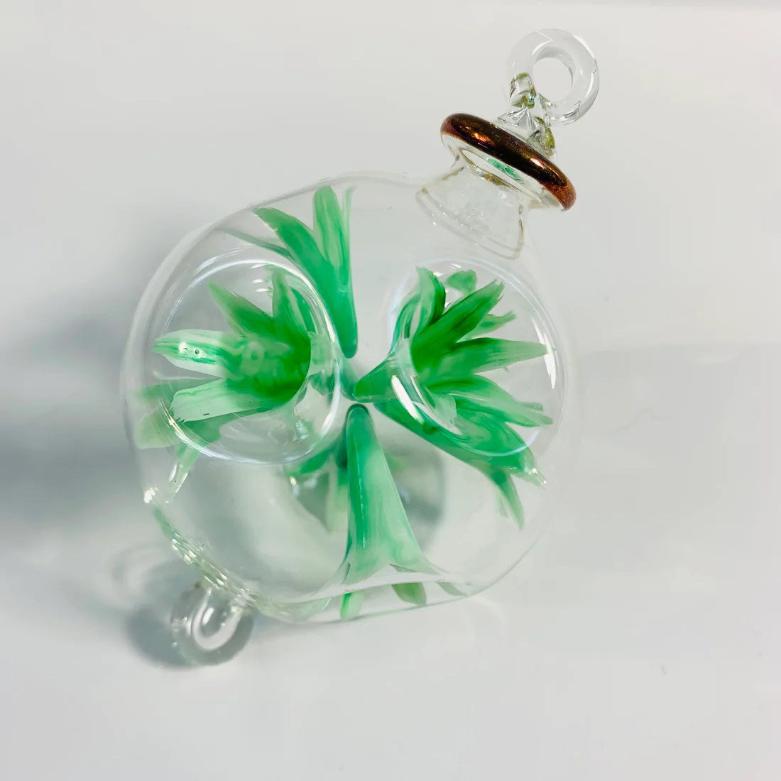 Blown Glass Ornament - Pistachio Blossoms