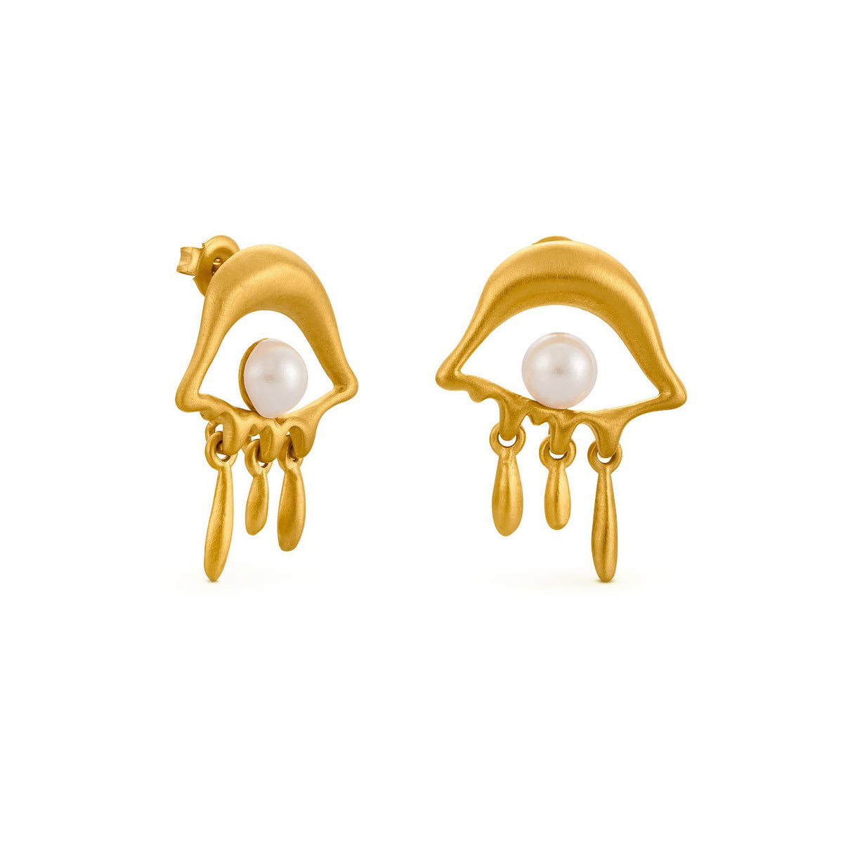 Dali Eye Golden Earrings