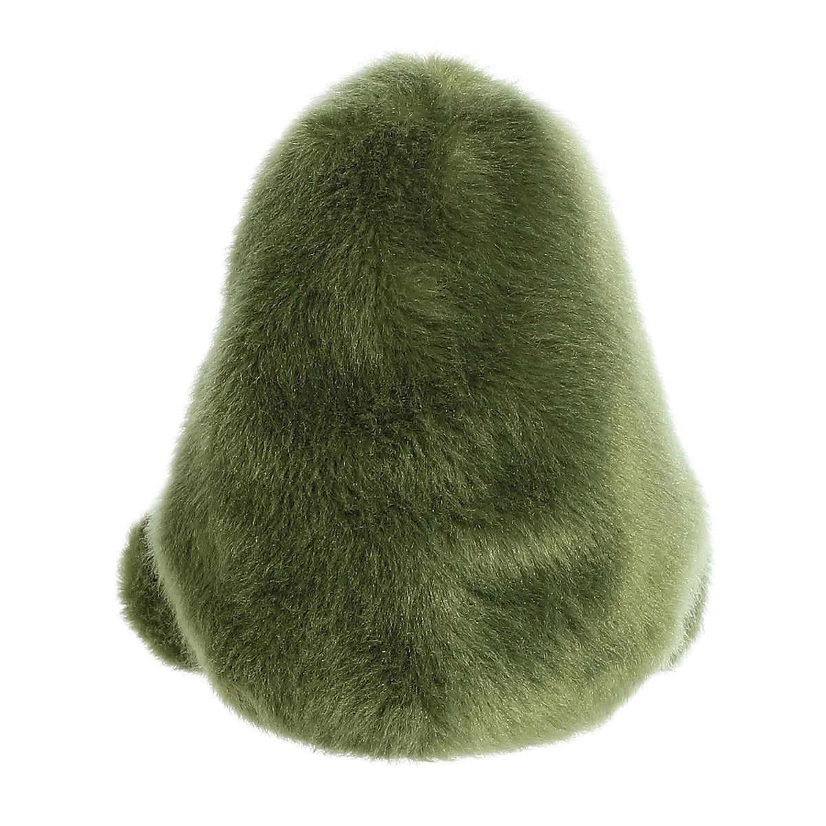 Green fluffy ear warmer on a white background