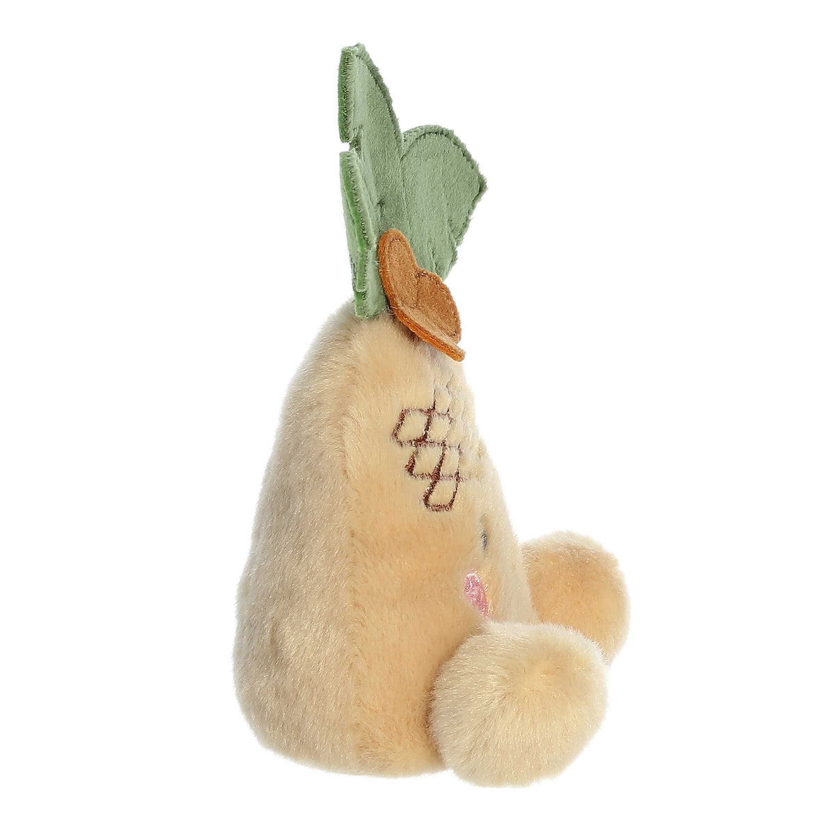 Plush toy shaped like a palm tree on a white background