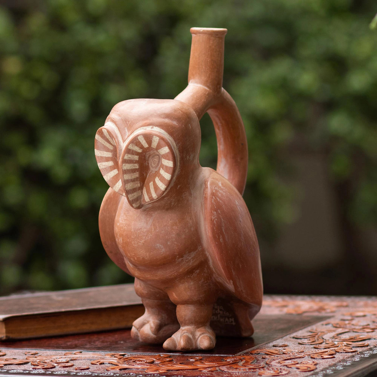 Moche Owl Replica Decorative Vessel
