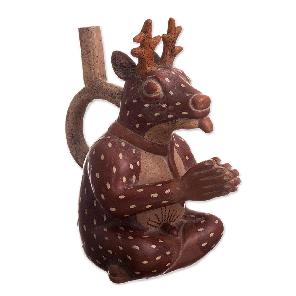 Moche Deer Replica Decorative Vessel