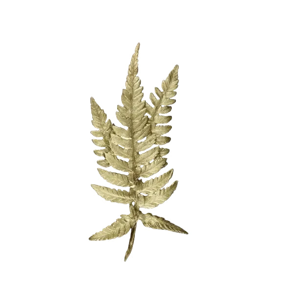Gold fern leaf brooch
