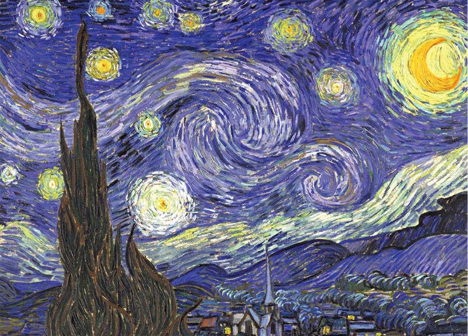 Notecard featuring image of Van Gogh's Starry Night