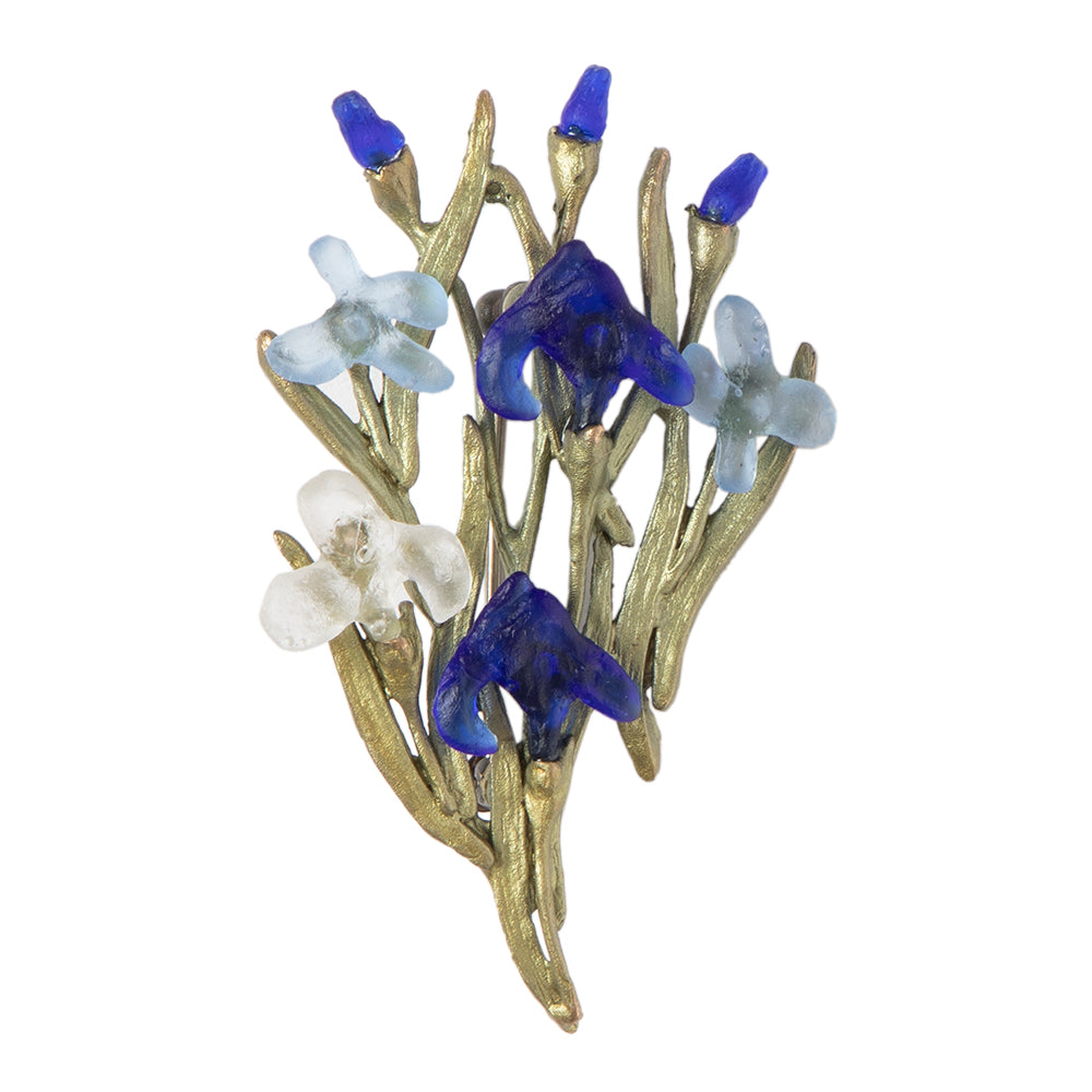 Glass Irises Brooch