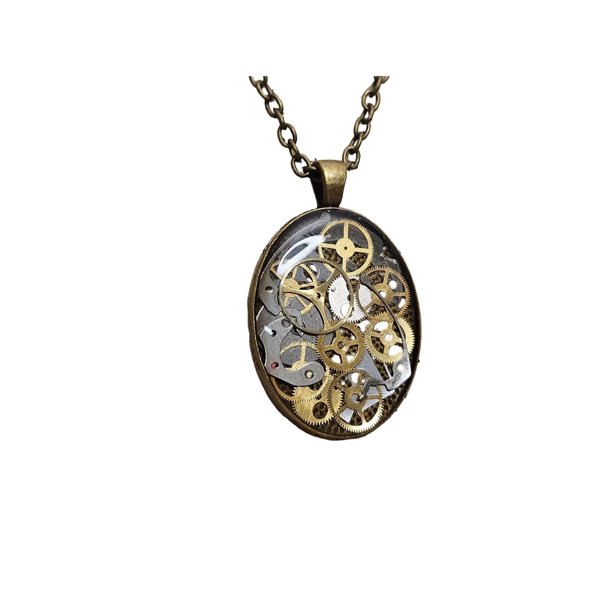 Mechanical watch pendant on a chain 