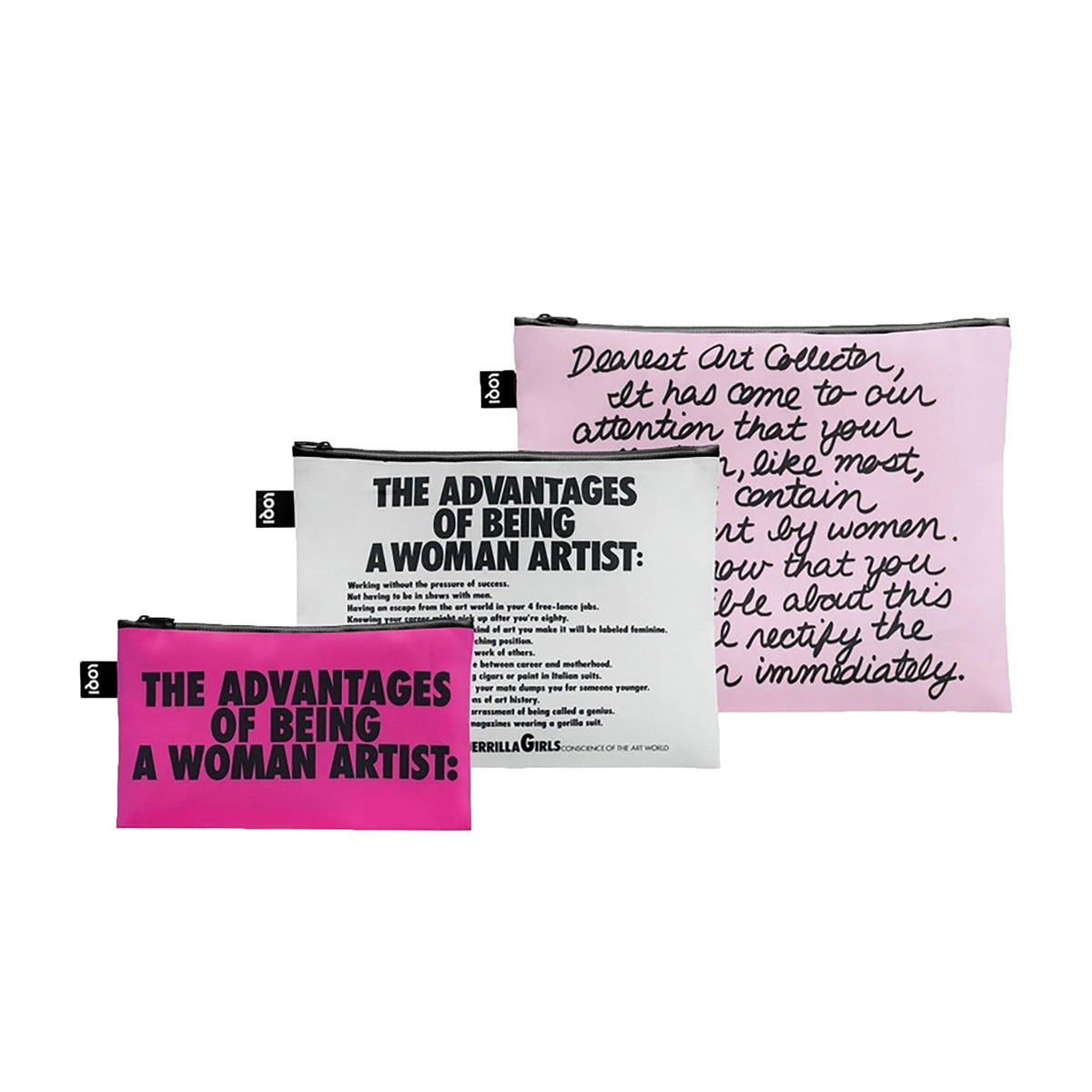 Guerrilla Girls Recycled Zip Pockets